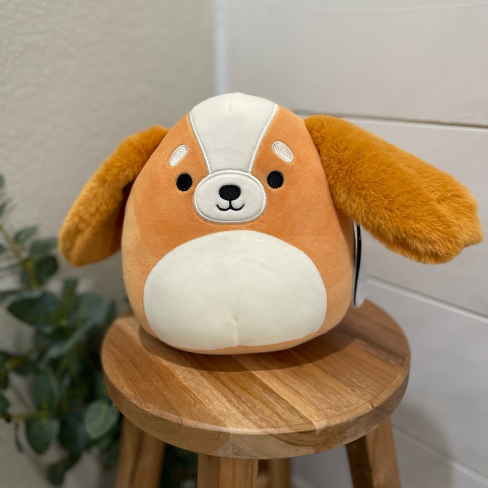 NWT squishmallows “ysabel” brown and white cocker spaniel dog 7” squish